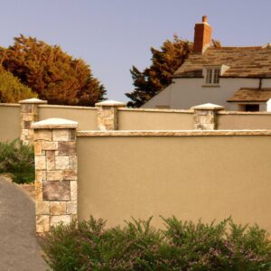 Prefabricated Stucco Fence 0012