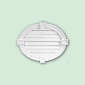 Oval Louver with Flat Trim and Keystones