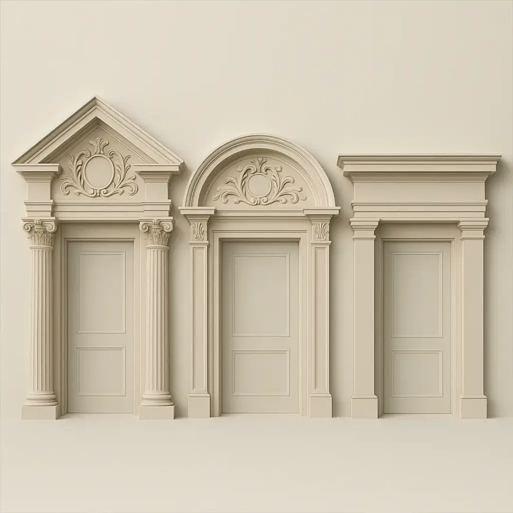 front door pediments
