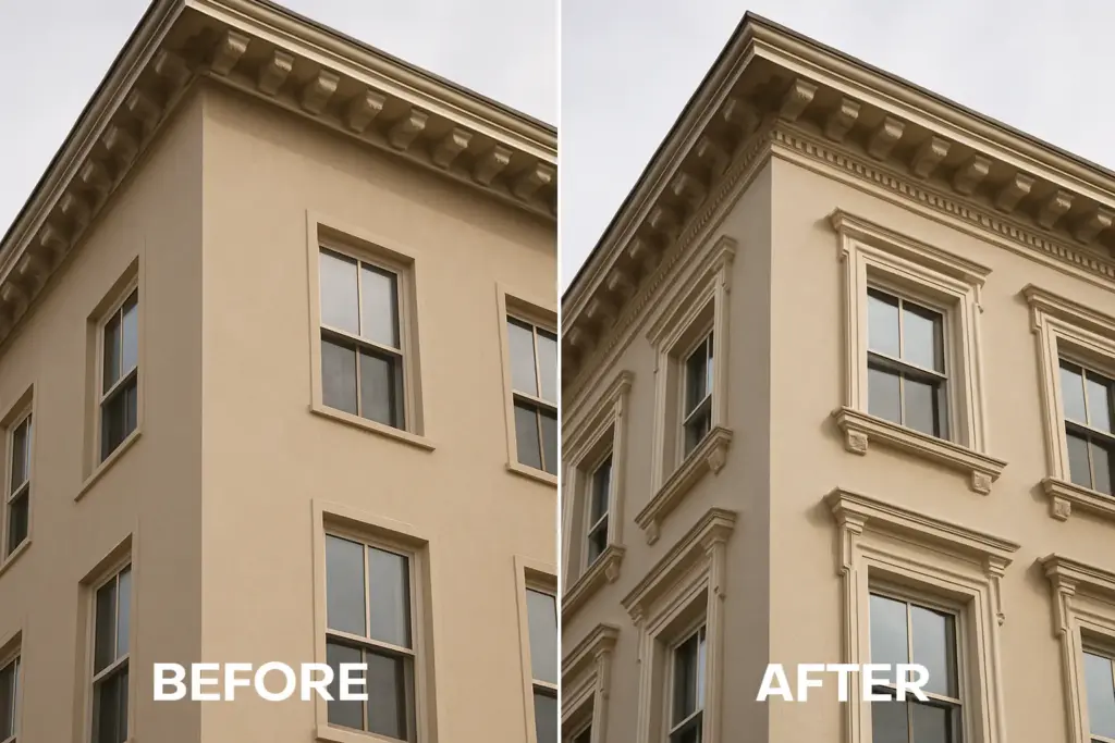 decorative exterior window trim