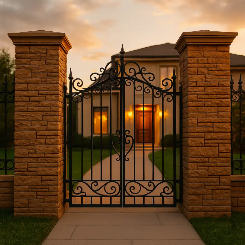 exterior stone columns