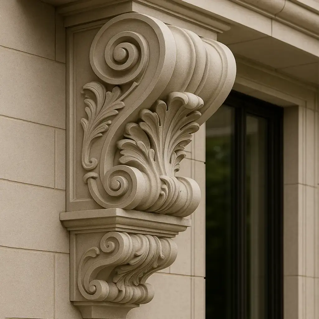 large exterior corbels