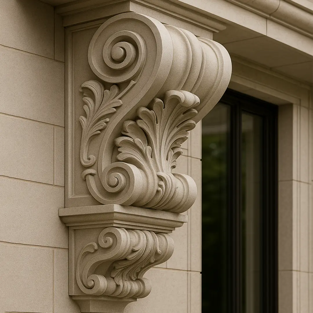 large exterior corbels