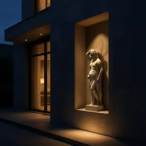 niche in exterior wall