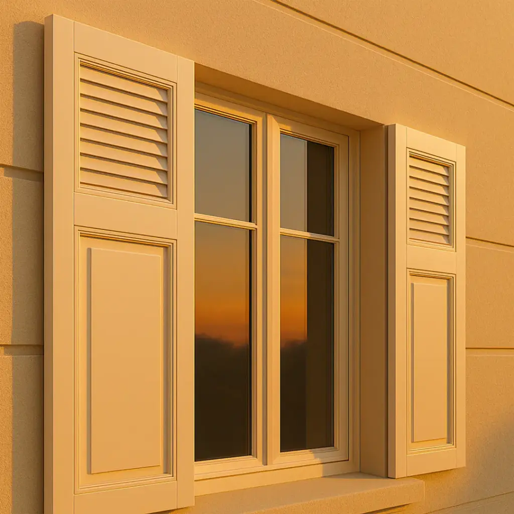 shutters with louvers