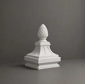 Remates y capiteles ornamentales para postes de columna