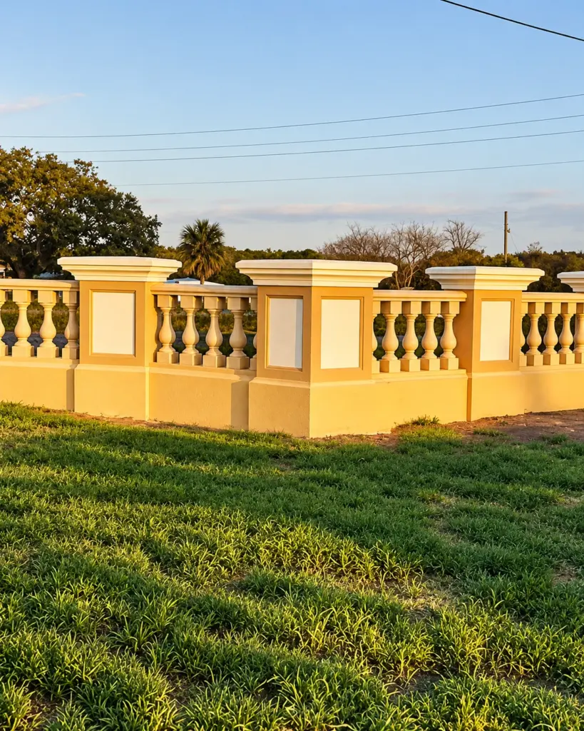 Custom Stucco Wall Fence Systems 1