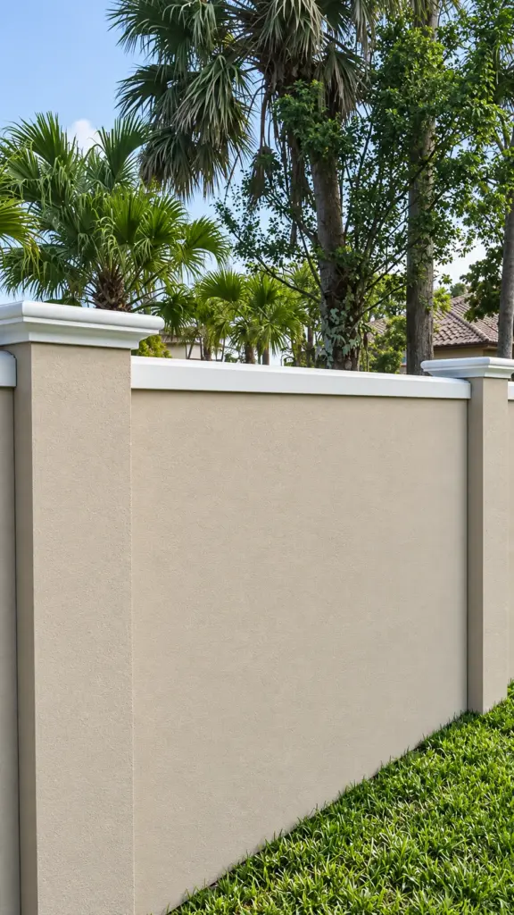 Custom Stucco Wall Fence Systems 4