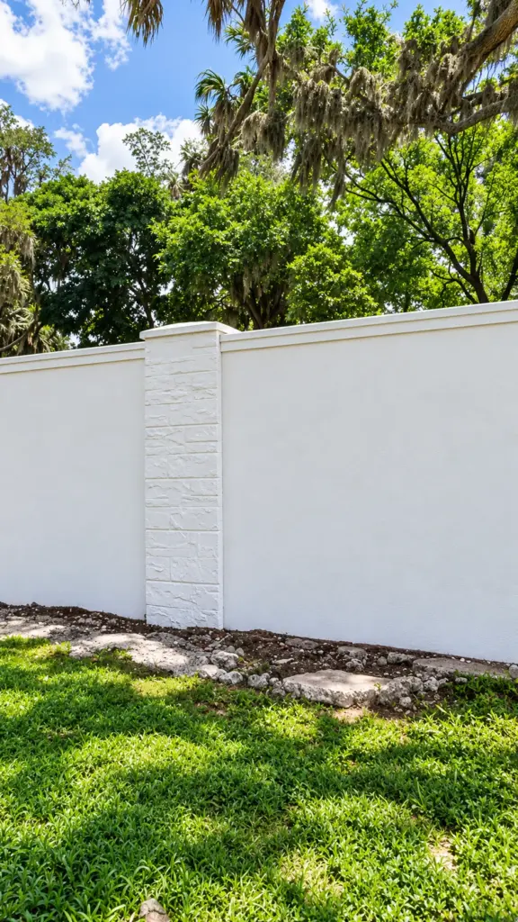 Custom Stucco Wall Fence Systems 6